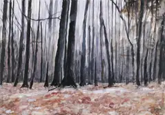 Wald by Anselm Kiefer, Gouache und Aquarell auf weißem Maschinenpapier, sold Dec 2002