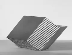 Kaspar Thomas Lenk, Ohne Titel, Grüne Ölfarbe über Schichtung aus Aluminiumplatten