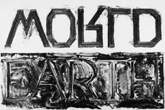Bruce Naumann, Earth-World, Original-Lithographie auf elfenbeinfarbenem Velin