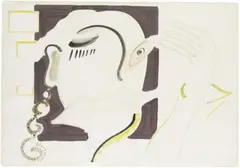Sigmar Polke, Ohne Titel, Gouache auf chamoisfarbenem Zeichenpapier