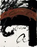 Antoni Tàpies, A Corazon - rouge et noir agité