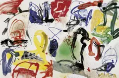 Jan Voss, Ohne Titel (Dressierte Wesen), Aquarell und Tusche auf mit Papier collagiertem schweren Velin