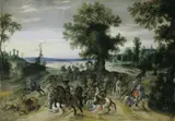 Sebastiaan Vrancx, REITERGEFECHT., Öl auf Holz