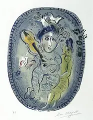 Das Spiel by Marc Chagall, Original-Farblithographie auf Velin, sold Jun 2002