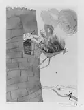Après 50 Ans de Surréalisme by Salvador Dalí, Mit 12 Original-Farbradierungen (Kaltnadel), schablonenkoloriert, auf Rives-Velin. Einzeln sowie im Druckvermerk signier, sold Jun 2002