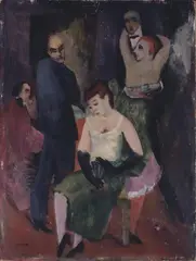 Tabarin by Josef Eberz, Öl auf Pappe, sold Jun 2002
