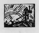 Lyonel Feininger, Windmühle im Regen