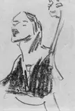 Erich Heckel, Mädchenstudie (Halbfigur)