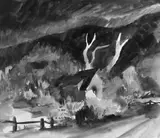 Franz Radziwill, Gewitterlandschaft mit Haus