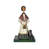 Dominic Rubio, Woman with Dog, polychromed metal