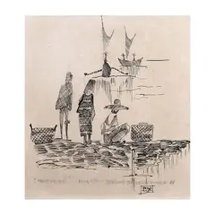 Untitled by Unidentified artist, pen and ink on paper, sold Jul 2026