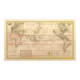 Untitled by Nieuwe Wereld Kaart waar in de Reizen van den H. Anson Rondsom de Wereld, handcolored and etching, sold Jul 2026