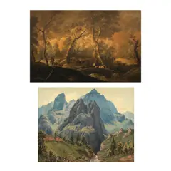 Untitled by Unidentified artist, b.) Untitled<br> signed and dated 1961 (lower right)<br> oil on canvas<br> 32” x 41” (81 cm x 104 cm), sold Jul 2026