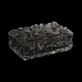 Tiffany & Co., A Rock Cut Crystal Lidded Box, Etched “Tiffany & Co.’ (bottom)