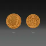 Untitled by 1866 Philippine 4 Pesos Gold Coin, Spanish period <br> Denomination: 4 Pesos <br> Year: 1866 <br> Mint: Manila <br> Metal: Gold <br> Weight: 6.8 grams <br>, sold Apr 2026
