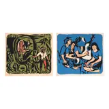 Carlos "Botong" V. Francisco, Untitled, a.) Family (Green) <br> hand-signed and dated 1971 (lower right) <br> serigraph 250/250 <br> 10 1/2” x 12” (27 cm x 30 cm)