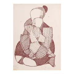 Mother and Child by Romulo Olazo, serigraph 37 /110, sold Apr 2026