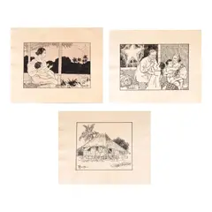 Fernando Amorsolo, a.) Untitled
b.) Untitled
c.) Untitled, b.) signed (lower left) <br /> pen and ink on paper<br /> 10 3/4” x 13 1/4” (27 cm x 34 cm) <br /> <br />