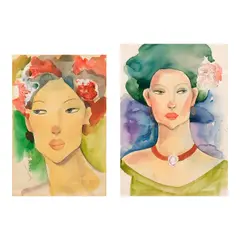 Lydia Velasco, a.) Untitled
b.) Untitled, b.) signed and dated 2006 (lower right) <br /> watercolor on paper <br /> 16” x 11 1/4” (41 cm x 29 cm)