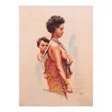 Jd Castro, Mother and Child, watercolor on paper