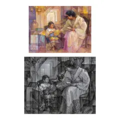 Sofronio y Mendoza, a.) Untitled
b.) Untitled, b.) signed and dated (upper left) <br /> oil and graphite on canvas <br /> 15 3/4” x 19 1/2” (40 cm x 50 cm)