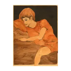 Edsel Moscoso, Untitled, mixed media on paper