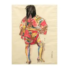 Jerry Elizalde Navarro, Janet in Kimono, mixed media