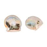 Philippine School, a.) Seascape
b.) Untitled, b.) 19th century <br /> oil on mother-of-pearl shell <br /> 7 3/4” x 9 1/2” (20 cm x 24 cm)