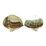 Philippine School, a.) Church
b.) Church, b.) 19th century <br /> oil on mother-of-pearl shell D: 8” (20 cm)