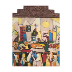 Angelito Antonio, Vendors, oil on wood