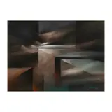 Justin Nuyda, Searchscape, pastel on paper