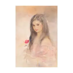 Caloy Gabuco, Portrait of a Girl, mixed media on paper