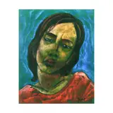 Gino Tioseco, Portrait of a Lady, pastel on paper
