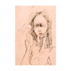 Portrait of a Lady by Onib Olmedo, mixed media on paper, sold Apr 2026