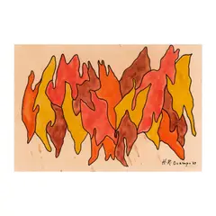 Hernando R. Ocampo, Abstract, watercolor on paper