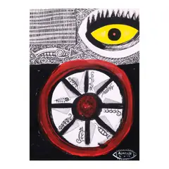 The Eye Series #1 by Nunelucio Alvarado, mixed media on paper, sold Apr 2026