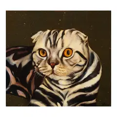 Anton Del Castillo, Scott, oil on gold leaf panel