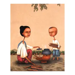 Dominic Rubio, Lunch Preparation, oil on canvas