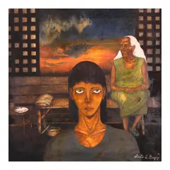 Tinalikdan by Renato Barja Jr., oil on canvas, sold Apr 2026