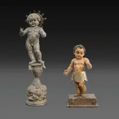Two Santos de Bulto, Untitled, hardwood