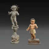 Two Santos de Bulto, Untitled, hardwood