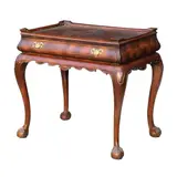 A Maitland Smith Leather Top Table, Untitled, hardwood, veneered wood and brass