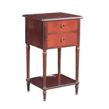 A Side Table by Bombay Company, Untitled, hardwood, laminated wood and brass