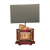 A Table Lamp, Untitled, body:<br> H: 16” (41 cm)<br> L: 11” (28 cm)<br> W: 7 1/2” (19 cm)
