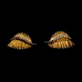Untitled by A Pair of 18k Diamond Leaf Earrings, Set in 18k yellow and white gold, the earrings feature a retro leaf design accented by diamonds weighing approximately 0, sold Jan 2026