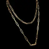 Untitled by A Roberto Coin Paper Clip Necklace in 18k, A classic, everyday paper clip necklace in 18k yellow gold by Roberto Coin., sold Jan 2026