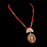Untitled by A Tamburin Coral Necklace, Set in silver and dipped in yellow gold, the Tamburin necklace features intricately designed filigree beads stationed be, sold Jan 2026