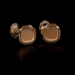 Patek Philippe, Nautilus Cufflinks Crafted in 18k yellow gold