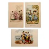Untitled by A Lot of Prints, b.) 19th Century Lithograph Bewohner der Philippinen <br> hand colored copperplate engraving, antique original, <br> ca., sold Jan 2026