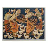 Catching Chicken by Anita Magsaysay-Ho, serigraph, 1/100, sold Jan 2026